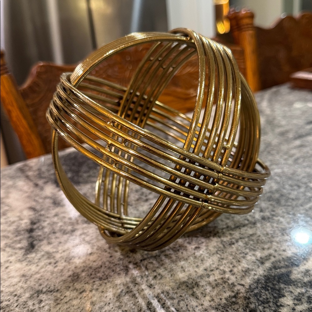 Gold Metal Ball Decor - Picture 4 of 5